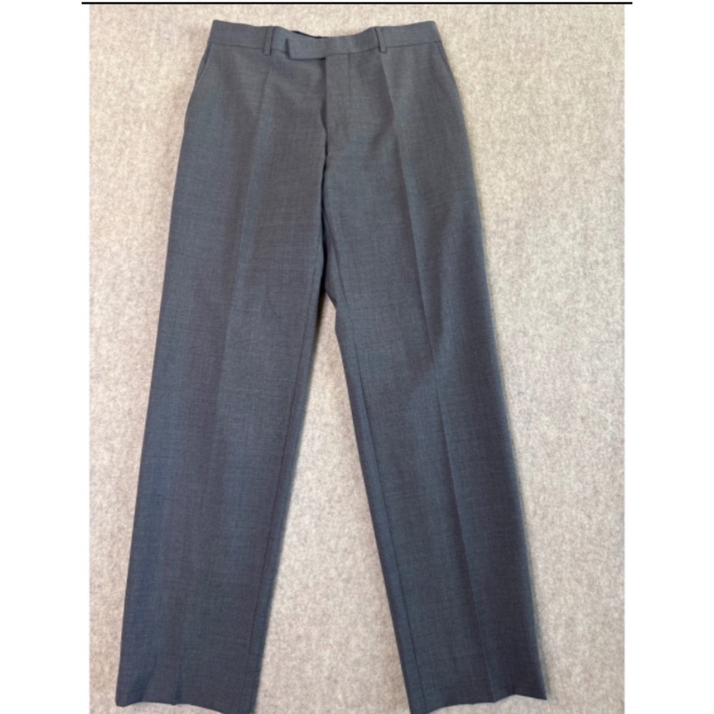 Hugo Boss James Brown Dress Pants Mens 32x34 Gray Virgin Wool Blend Stretch NWT